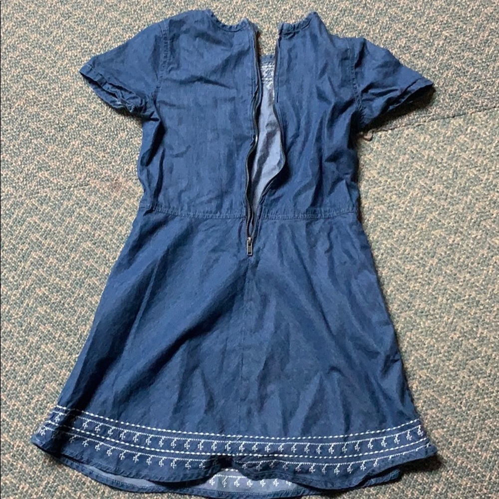 Falls Creek Soft Cotton Denim Color ZIP Up Dress